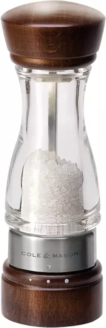 Cole and Mason 31221 Keswick Salt Mill Grinder, Brown/Clear