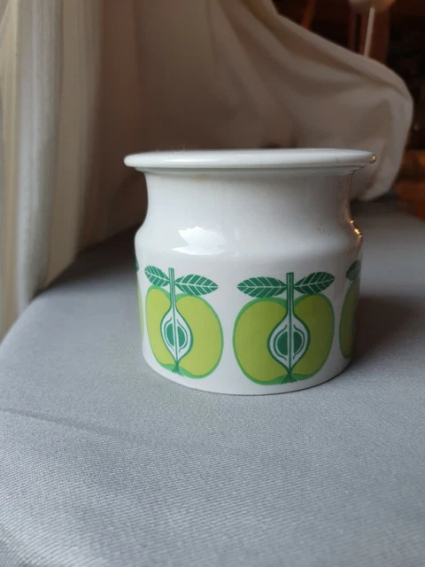 Pot à Confiture Arabia Finland Vintage Motif Prunes – Sucrier Décoratif Années 70-80