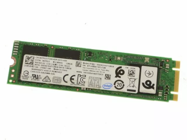 DELL 67PG2 128GB SSD Intel SSDSCKKF128GB SATA M.2 2280 128GB SSD Hard Drive