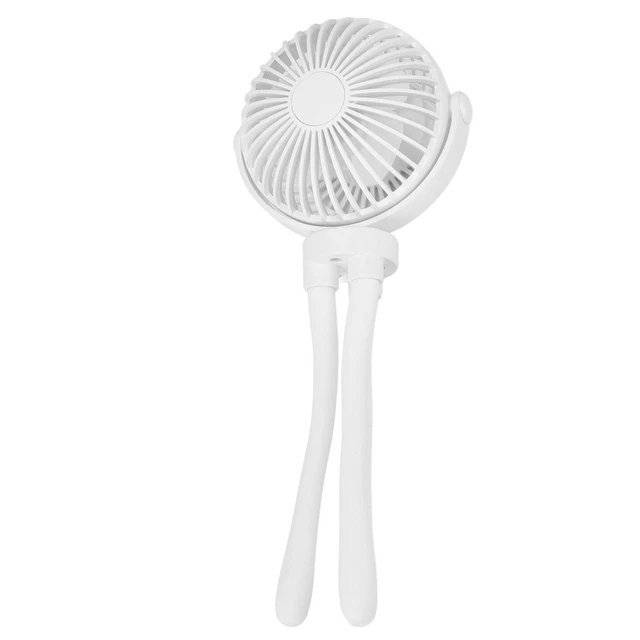 (Blanc) Ventilateur De Poussette Charge USB 2500 à 4400 Tr/min ABS
