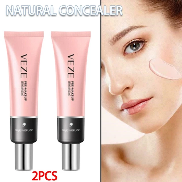 2pcs Pore Primer Moist Oil Control Concealer Foundation Cream pour femmes |