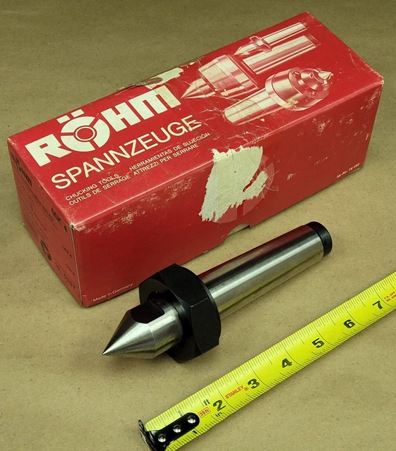 Rohm Live Center Mt 4 Solid Centre-Ws With Draw-Off Nut 5357, Made In Germany