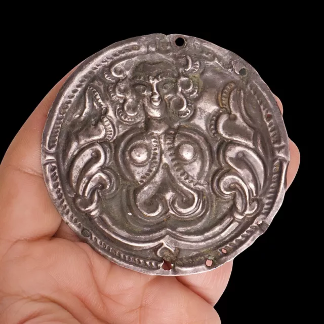 Tibetan Silver Figure Ancient, Tibetan Art, Collectible, Home Decor, Meditation 3