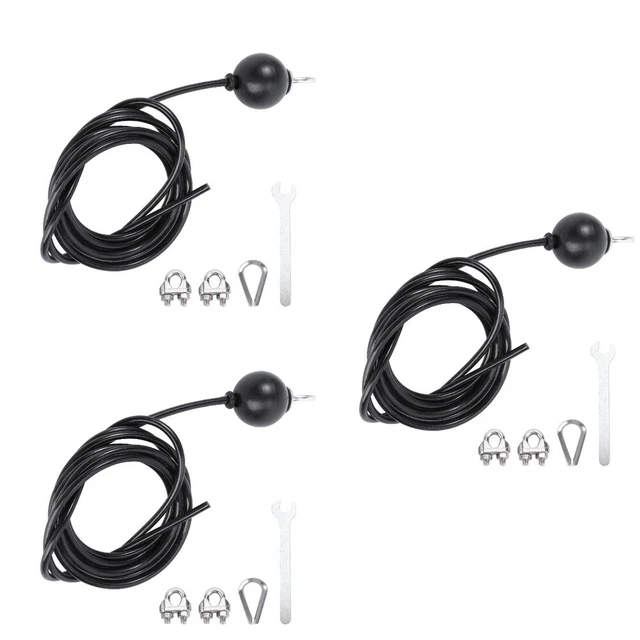 3 Sätze Riemenscheibe Kabel Stahldraht Seil Home Gym Fitnessausrüstung Zubehör