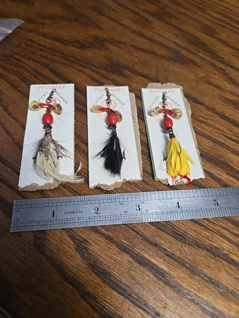 LOT 5 VINTAGE PFLUEGER Metal Fishing Fish Lure Bait Lures Spinner Spoon Old  Lure $19.99 - PicClick