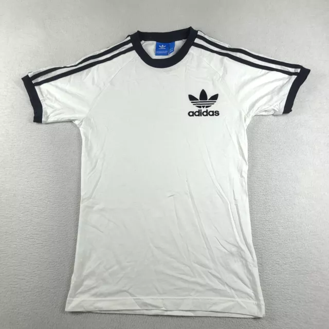 Adidas T Shirt White Short Sleeve Logo Tee Basic Casual Size XS Womens