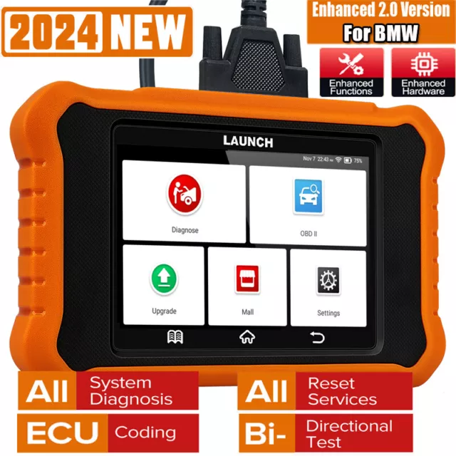 LAUNCH Elite 2.0 Pro For BMW All System ABS SRS DPF TPMS OBD2 Diagnostic Scanner