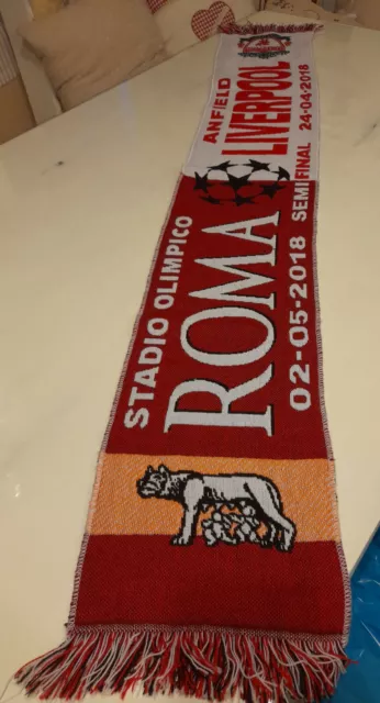 sciarpa / scarf ultras roma liverpool champions league