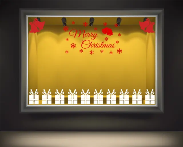 Christmas Window display wall & window stickers, Holiday, Snowmen, Snow, Santa 3