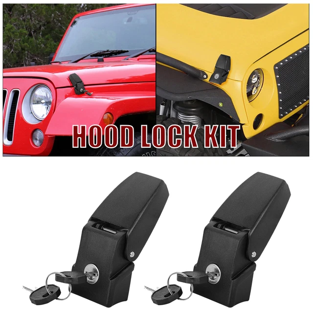 HOOD LATCHES HOOD Lock Catch Latches Kit for Jeep Wrangler JK 20072018
