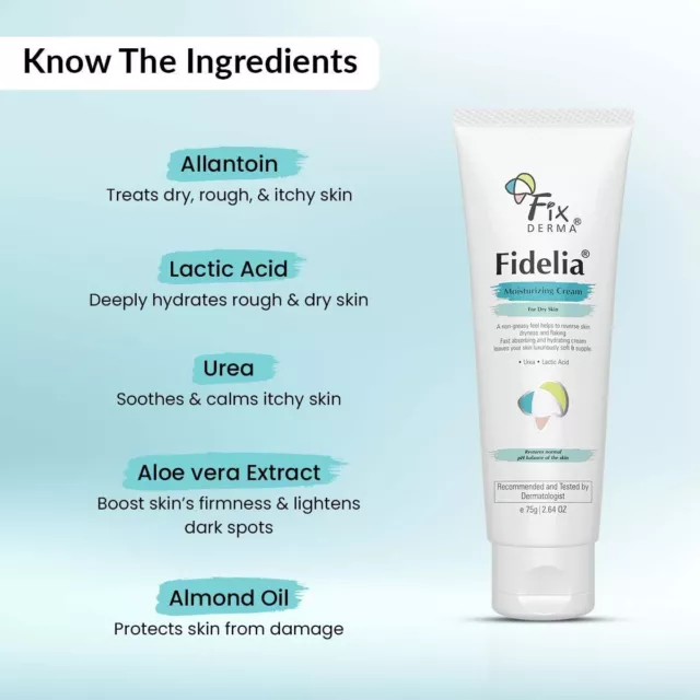 Crème hydratante quotidienne Fixderma Fidelia pour peau sèche et gercée 75 g 3