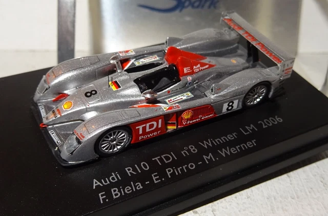 Modèle Réduit Audi R10 N°8 Vainqueur Le Mans 2006 - Spark 1/18, Occasion, Pour Collectionneurs !