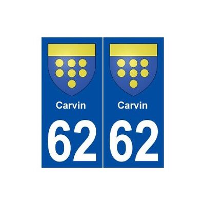 Carvin 62 ville Stickers blason autocollant adhésif 