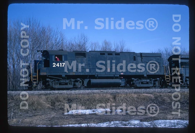 Original Slide PC Penn Central ALCO C425 2417 Lyons NY 1971