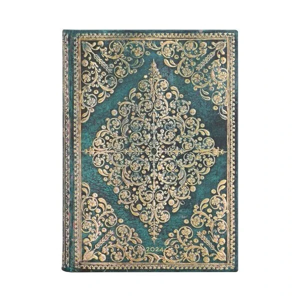 Paperblanks 12-Month 2024 Midi Planner Oceania (Diamond Rosette)