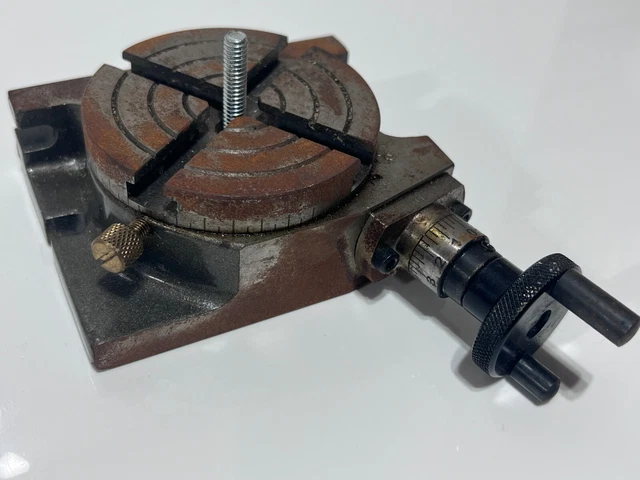 Vintage 3-4" Rotary Table - 4lbs - Rusty - Unknown Brand