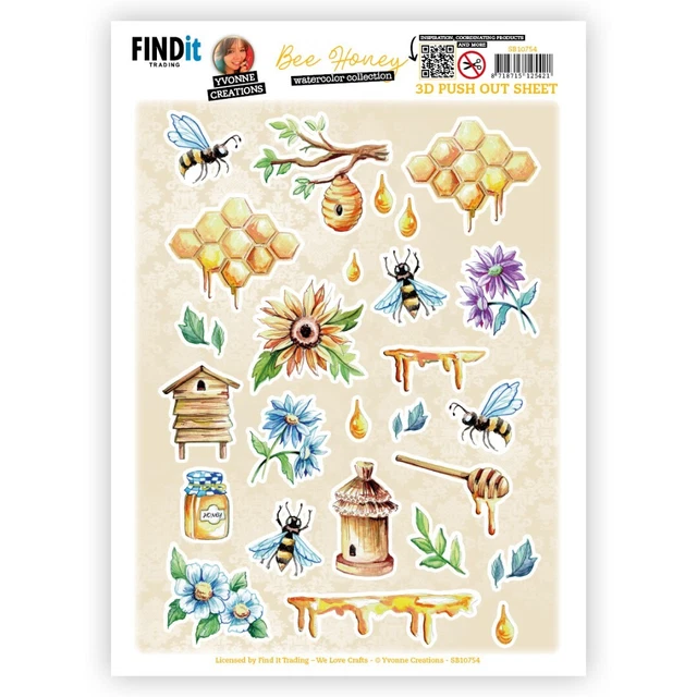 Stanzbogen - Yvonne Creations - Bee Honey - Elemente B