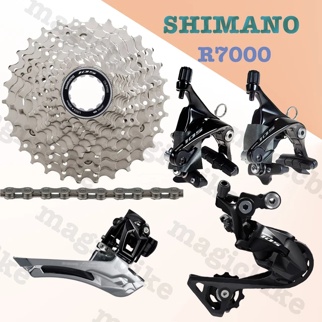 NEW Shimano 105 R7000 5pcs Road Bike Groupset W/ Front Rear Derailleur CS BR CN