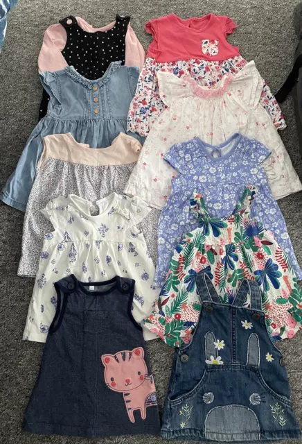 Baby Girl 10x Summer Dress Bundle George F&F Next Disney Age 3-6 Months