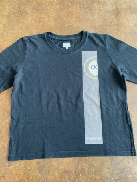 Calvin Klein +T Shirt+Nero+ Tg M+ Manica Lunga+Original 100%+Street Wear