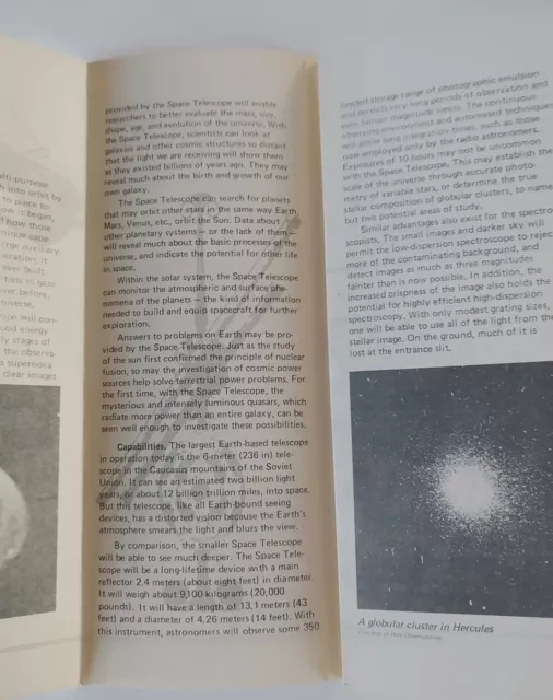 NASA the Amazing Space Telescope Vintage Brochure Ephemera Pamphlet 2