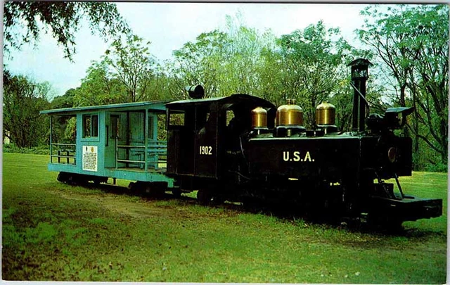 Postcard TRAIN SCENE Fort Benning Georgia GA AK8894