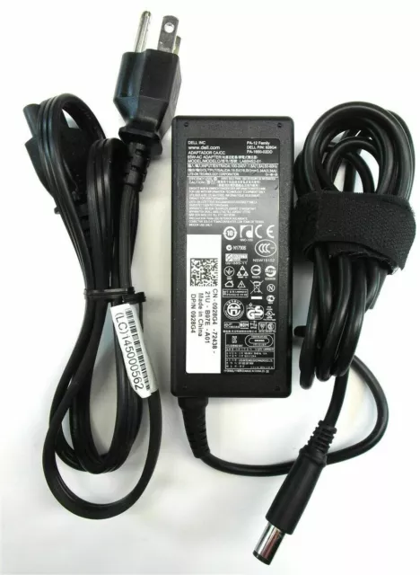 Lot Genuine Dell 65 Watt PA-12 AC/DC Adapter For Latitude Inspiron Vostro Laptop