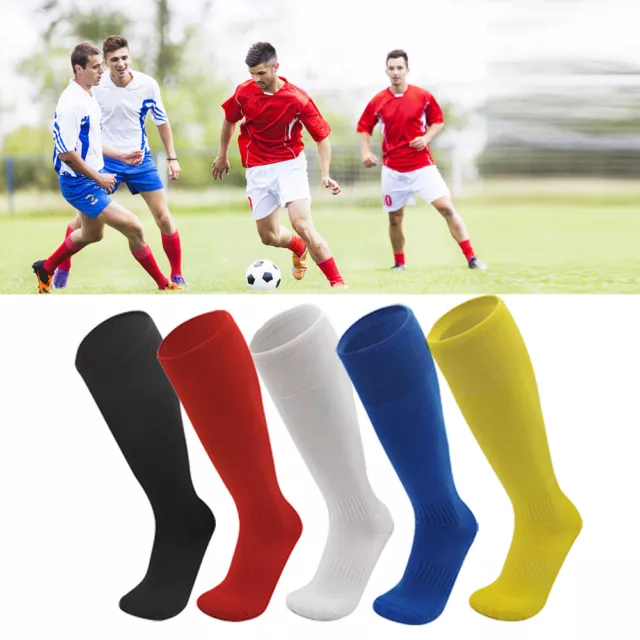 Men's Athletic Crew Socks Soccer Football Training Knee High Anti-slip Stockings