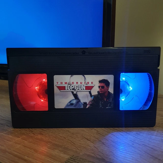 TOP GUN VHS Tape Lamp Birthday Gift Present 80s Retro Halloween Vintage