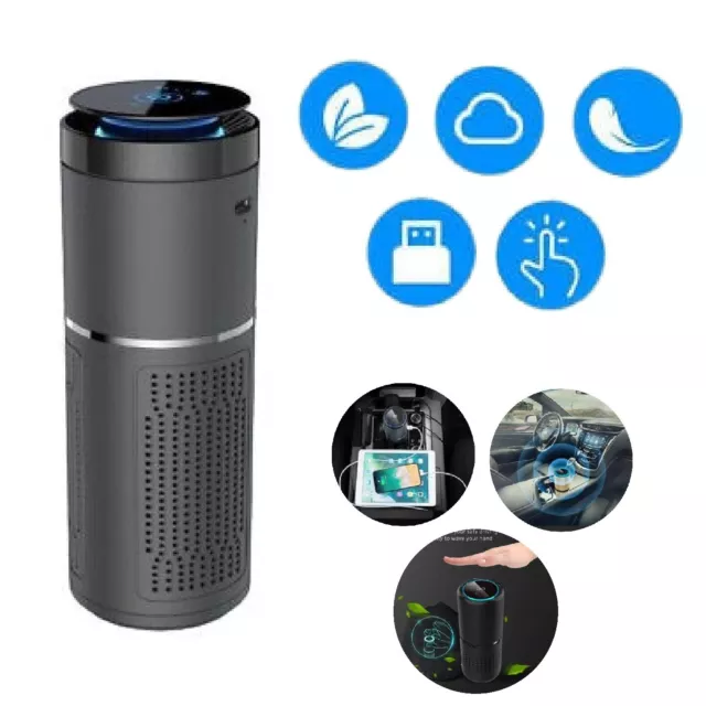 Car Truck Taxi Home Auto Air Vent Freshener USB Mini Portable Room Air Purifier