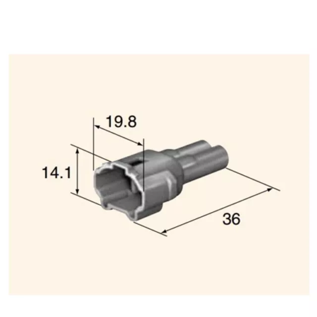 Connector Housing Sumitomo Mt Sealed 6187-2311 Female 2 Way