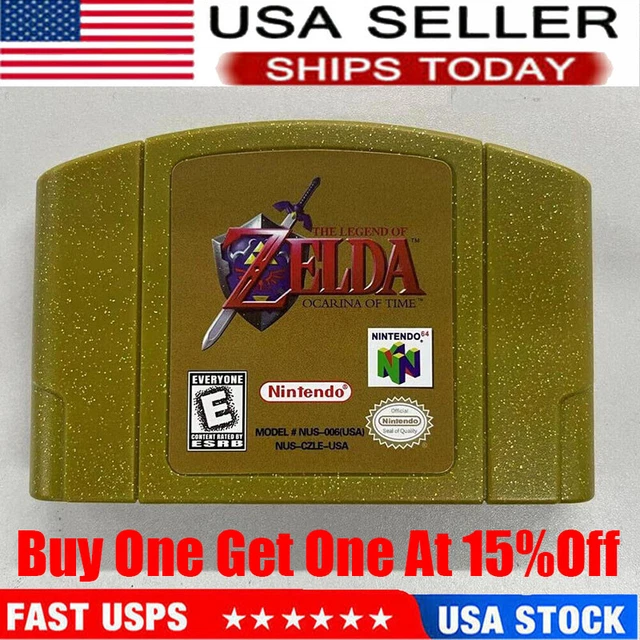 The Legend of Zelda Ocarina of Time Nintendo N64 Video Game Console Card Gold Py
