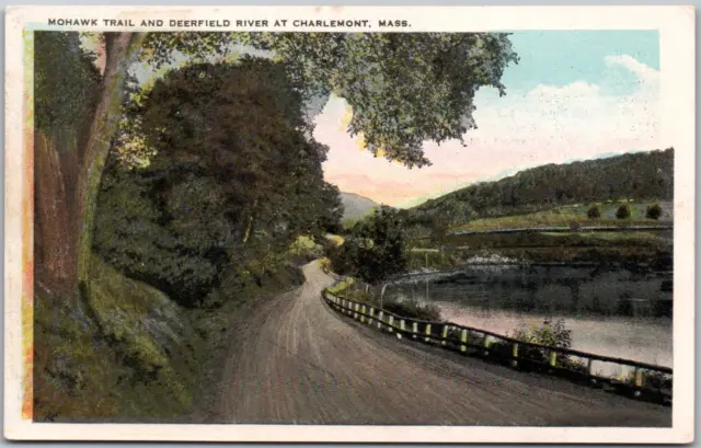Massachusetts Charlemont Mohawk Trail Deerfield River USA Vintage WB Postcard UP
