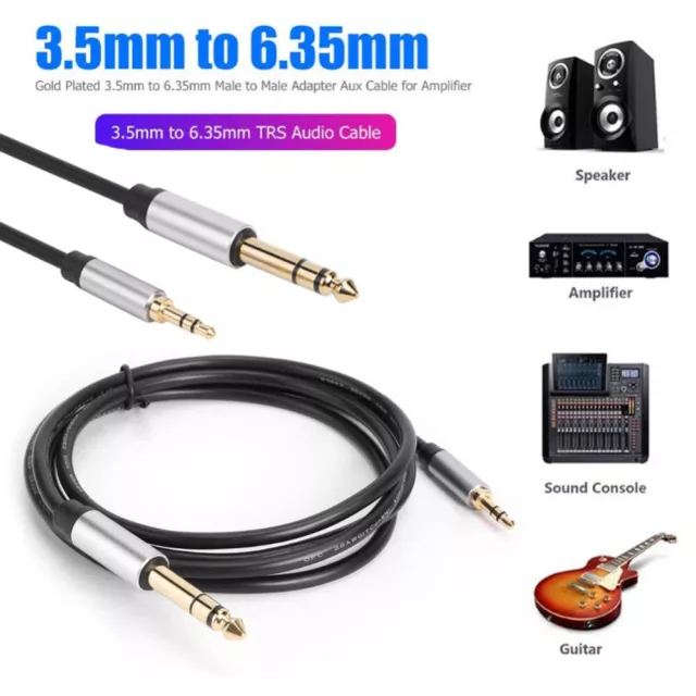 AUX MALE TO Male Audio Cable 3.5mm to 6.35mm Headphone Stereo Extension Cord  10m $19.59 - PicClick AU