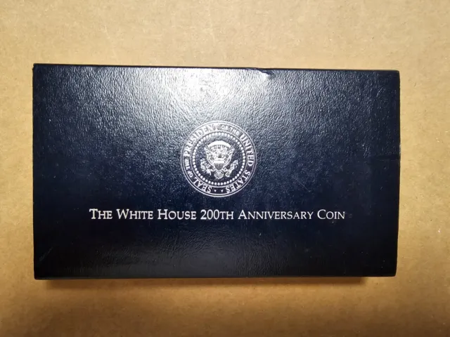 1992 US Mint White House 200th Anniversary Proof Silver Dollar Coin W/OGP & COA
