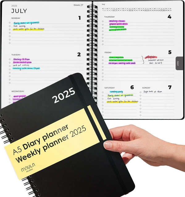 A5 DIARY 2025 - Minimalist Appointment Planner 2025 - Work Diary 2025