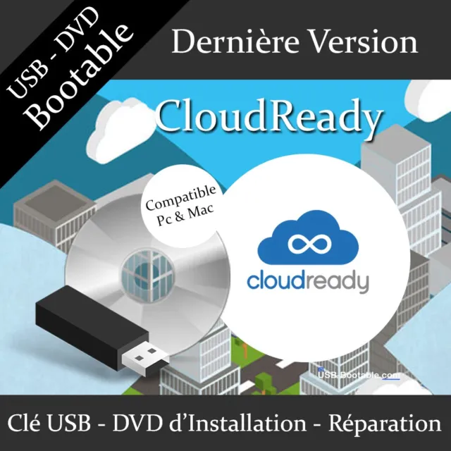 Clé USB ou DVD Bootable CloudReady + Guide PDF d'utilisation