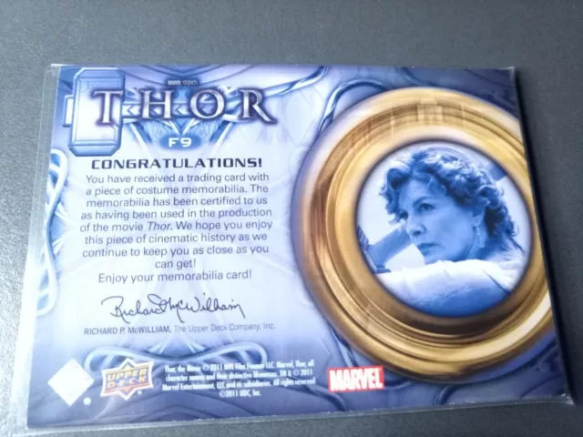 2011 Upper Deck Marvel Thor: The Movie 🔥 Costume Memorabilia 🔥 Frigga #F9 2