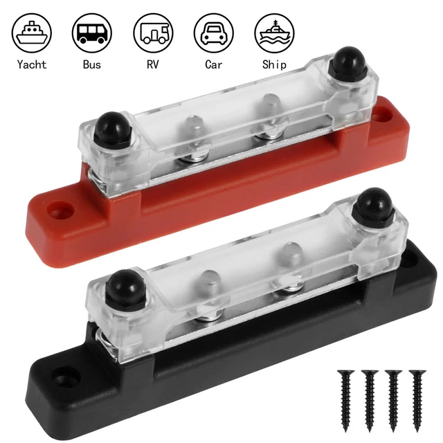 4WAY M6 BUS Bar Battery Terminal Distribution Block 48V Power