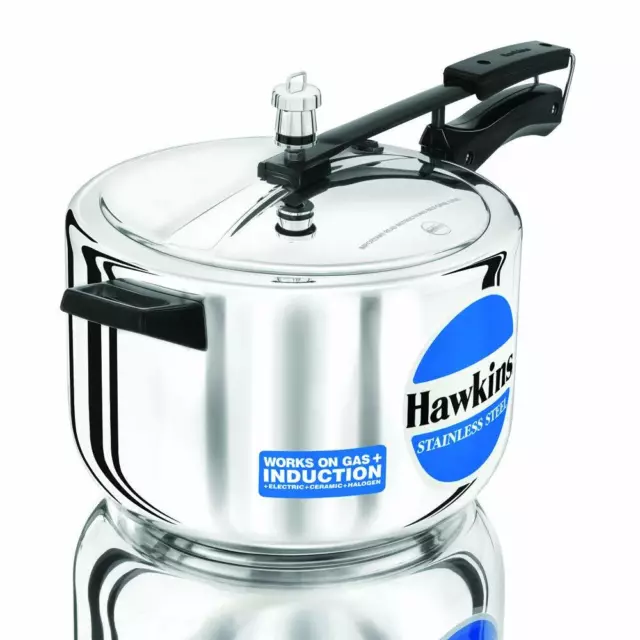 Hawkins Pression Cuisinière 8 Litres Inoxydable Argent Meilleur Cadeau Tout Fête