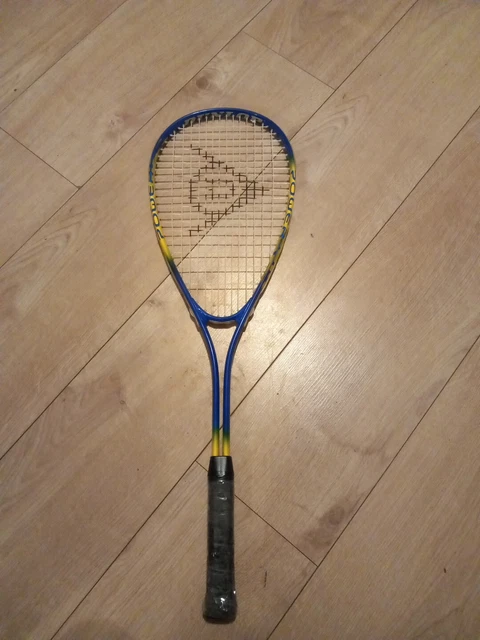Dunlop Power Drive Over Size Head Squash Racket Blue & Yellow