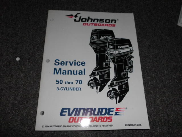 Manuel D'usine Johnson/Evinrude 125C 130 200 225 250 HP 1997 - Occasion De Concession