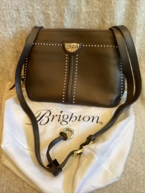 BRIGHTON JAGGER CROSSBODY Organizer Pretty Tough Leather Purse Bag ...