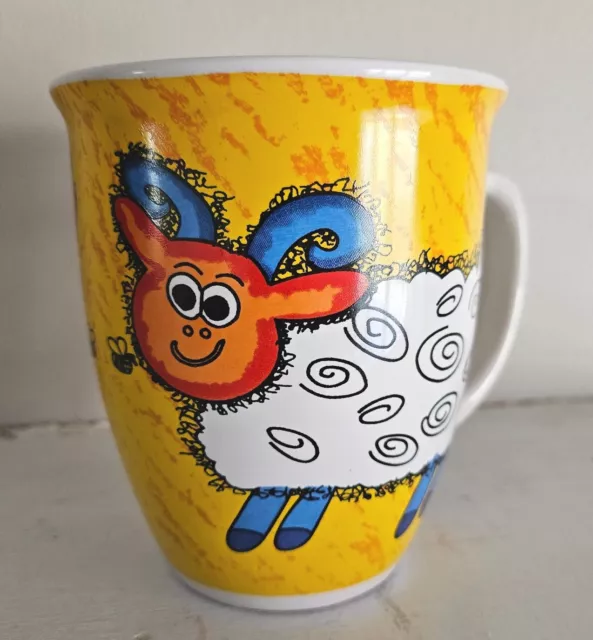 Dunoon Funky Farm Sheep Bees Jane Brookshaw Design Stoneware Mug