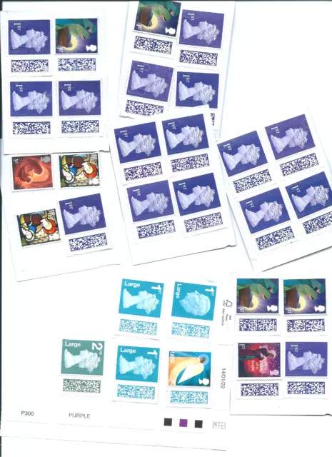 GB 25 1stCLASS BARCODED STAMPS  UNFRANKED OFF PAPER WITH GUM.