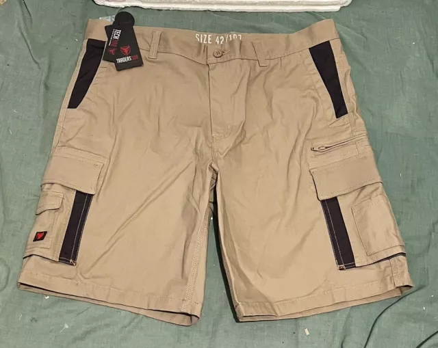 TRADERS 308 MENS Tradie Shorts 36 92 W38 Black Work Wear Cargo