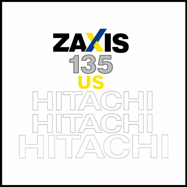 Hitachi ZX135US-3 decal sticker excavator kit