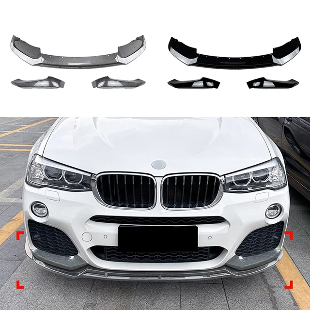 Paraurti anteriore splitter labbro per BMW X3 F25 X4 F26 LCI M Sport 2014-17 nero