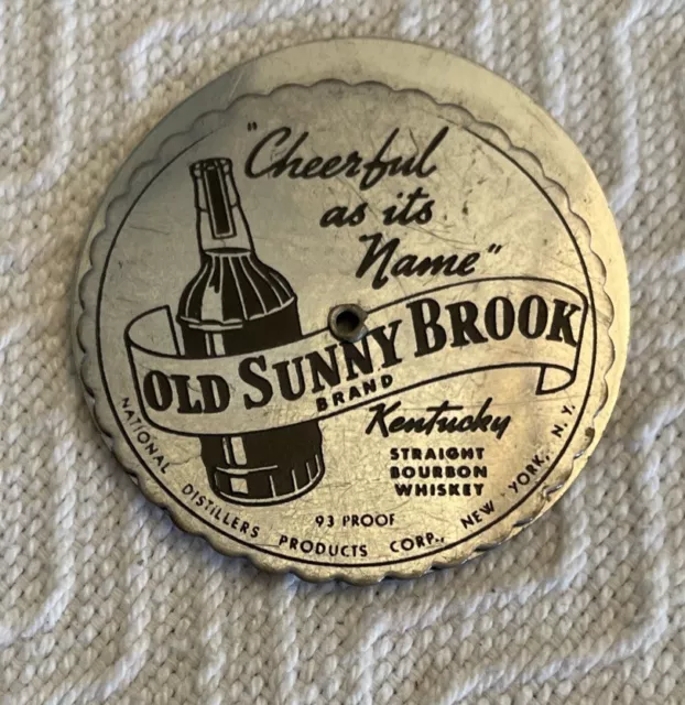 Vintage 6 yr. Pocket Calendar OLD SUNNY BROOK KENTUCKY STRAIGHT BOURBON WHISKEY