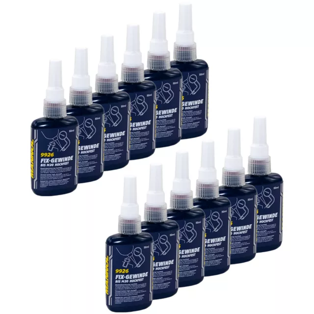 Vis de Blocage 12 x 50 ML Mannol Fil Haute Ténacité Visser Adhésif Hélice